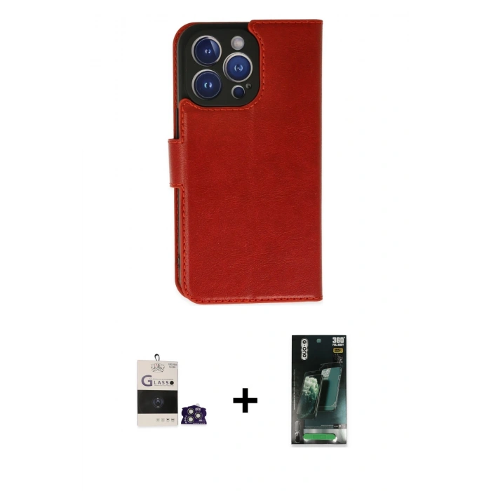 MARSİLYAN™- iPhone 14 Pro Max Kılıf Siluet Işık Serisi - Siyah 360 Mat Full Body Arka Koruyucu + Bilvis Titan Kamera Lens - GS