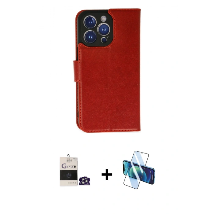 MARSİLYAN™- iPhone 14 Pro Max Kılıf Siluet Işık Serisi - Siyah 3D Antistatik Cam Ekran Koruyucu + Bilvis Titan Kamera Lens - GS