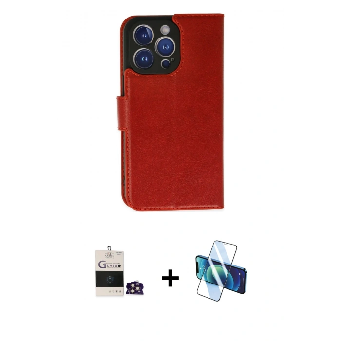 MARSİLYAN™- iPhone 14 Pro Max Kılıf Siluet Işık Serisi - Siyah 3D Antistatik Cam Ekran Koruyucu + Gold Bilvis Titan Kamera Lens