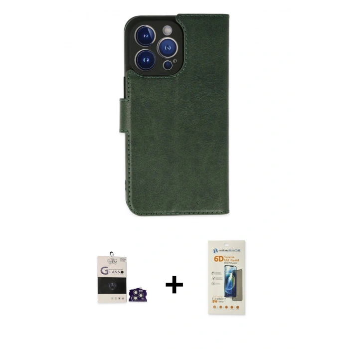 MARSİLYAN™- iPhone 14 Pro Max Kılıf Siluet Işık Serisi - Siyah 6D Mat Seramik Hayalet Nano Ekran Koruyucu + Bilvis Titan Kamera Lens - GS