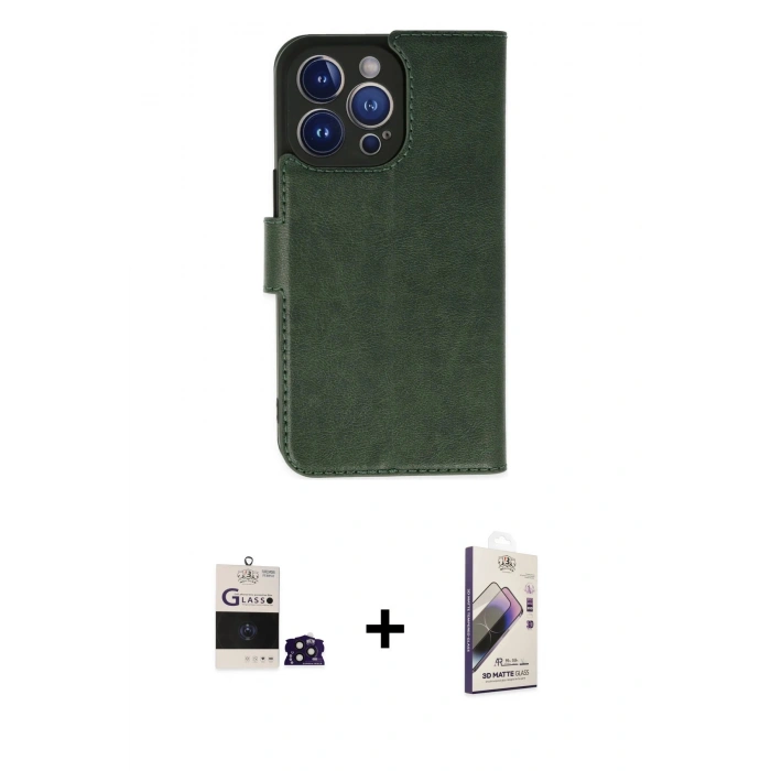 MARSİLYAN™- iPhone 14 Pro Max Kılıf Siluet Işık Serisi - Siyah Bilvis 3D Mat Cam Ekran Koruyucu + Bilvis Titan Kamera Lens - DNMR