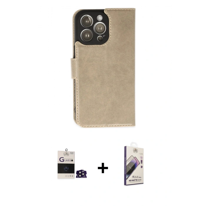 MARSİLYAN™- iPhone 14 Pro Max Kılıf Siluet Işık Serisi - Siyah Bilvis 3D Mat Cam Ekran Koruyucu + Bilvis Titan Kamera Lens - DNMR