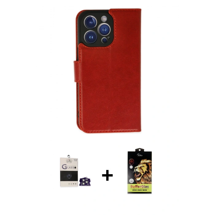 MARSİLYAN™- iPhone 14 Pro Max Kılıf Siluet Işık Serisi - Siyah Buffer Cam Ekran Koruyucu + Bilvis Titan Kamera Lens - GS