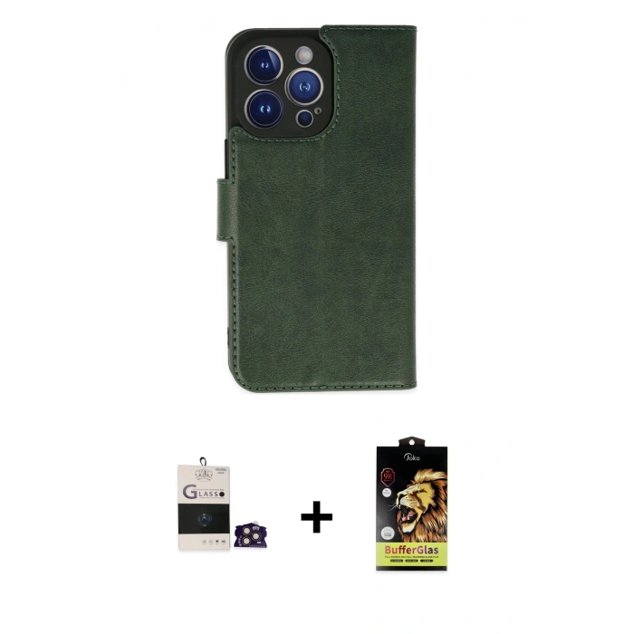 MARSİLYAN™- iPhone 14 Pro Max Kılıf Siluet Işık Serisi - Siyah Buffer Cam Ekran Koruyucu + Bilvis Titan Kamera Lens - GD