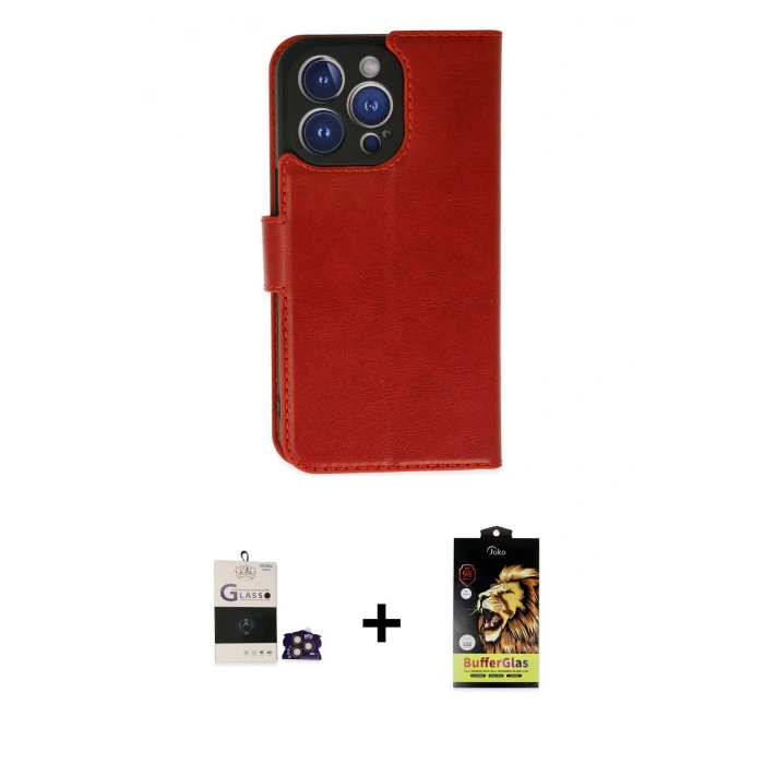 MARSİLYAN™- iPhone 14 Pro Max Kılıf Siluet Işık Serisi - Siyah Buffer Cam Ekran Koruyucu + Bilvis Titan Kamera Lens - GD