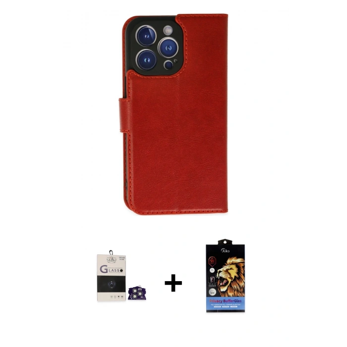 MARSİLYAN™- iPhone 14 Pro Max Kılıf Siluet Işık Serisi - Siyah Buffer Hayalet Cam Ekran Koruyucu + Bilvis Titan Kamera Lens - GS