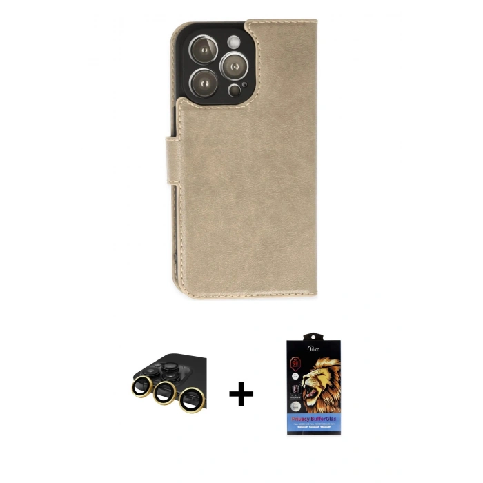 MARSİLYAN™- iPhone 14 Pro Max Kılıf Siluet Işık Serisi - Siyah Buffer Hayalet Cam Ekran Koruyucu + Raze Metal Kamera Lens - GD