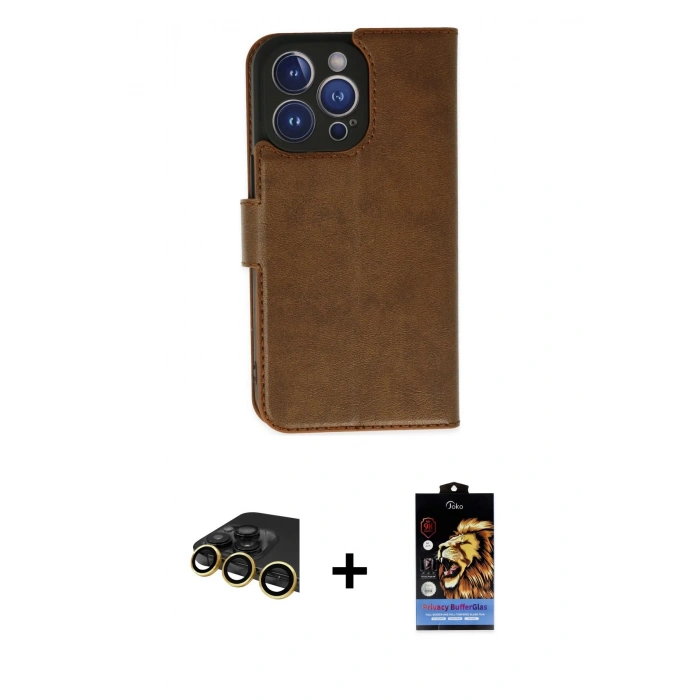MARSİLYAN™- iPhone 14 Pro Max Kılıf Siluet Işık Serisi - Siyah Buffer Hayalet Cam Ekran Koruyucu + Raze Metal Kamera Lens - GD