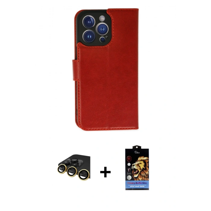 MARSİLYAN™- iPhone 14 Pro Max Kılıf Siluet Işık Serisi - Siyah Buffer Hayalet Cam Ekran Koruyucu + Raze Metal Kamera Lens - GD