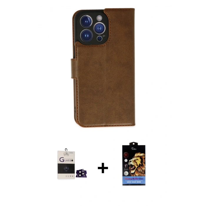 MARSİLYAN™- iPhone 14 Pro Max Kılıf Siluet Işık Serisi - Siyah Buffer Hayalet Cam Ekran Koruyucu + Siyah Bilvis Titan Kamera Lens