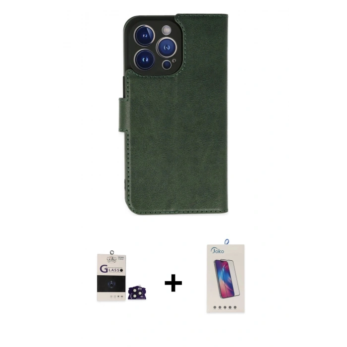 MARSİLYAN™- iPhone 14 Pro Max Kılıf Siluet Işık Serisi - Siyah Joko 5D Cam + Bilvis Titan Kamera Lens - DNMR