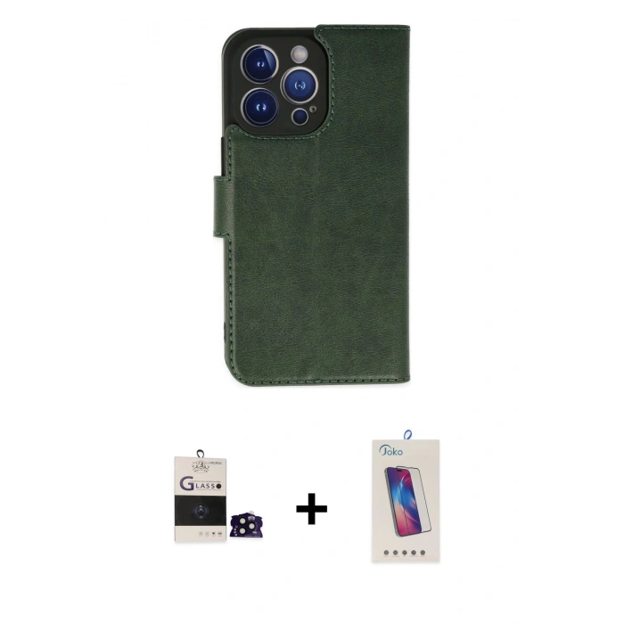 MARSİLYAN™- iPhone 14 Pro Max Kılıf Siluet Işık Serisi - Siyah Joko 5D Cam + Bilvis Titan Kamera Lens - SH