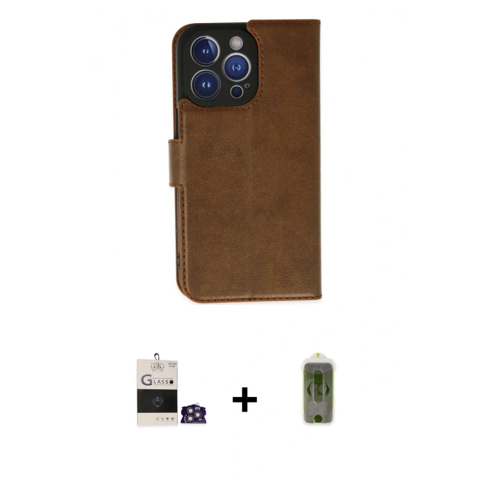 MARSİLYAN™- iPhone 14 Pro Max Kılıf Siluet Işık Serisi - Siyah Joko Magic 5D Hayalet Cam + Bilvis Titan Kamera Lens - GS