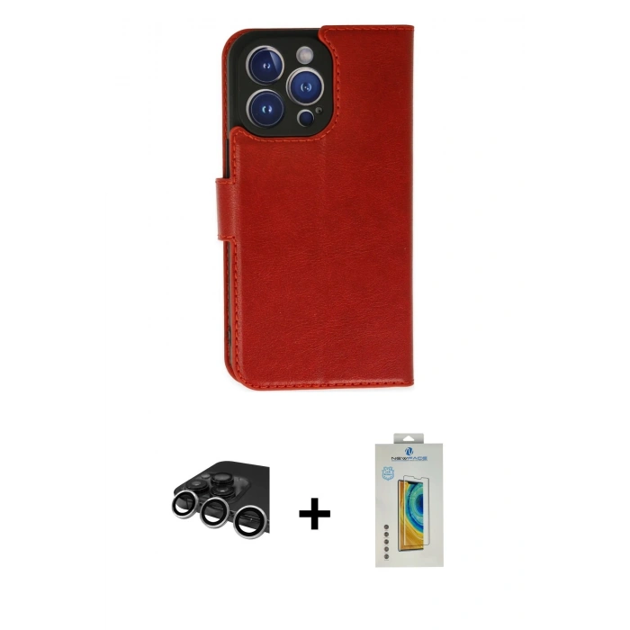 MARSİLYAN™- iPhone 14 Pro Max Kılıf Siluet Işık Serisi - Siyah Polymer Nano Ekran Koruyucu + Raze Metal Kamera Lens - GS