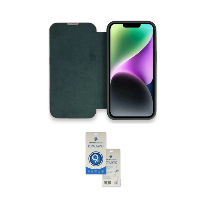 MARSİLYAN™- iPhone 14 Pro Max Kılıf Siluet Minimal Serisi - Şeffaf Royal Nano Ekran Koruyucu