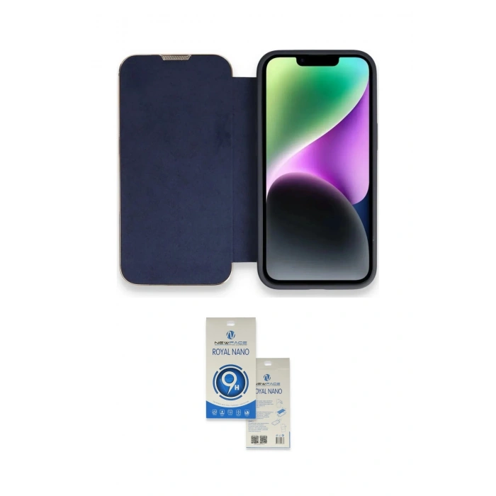 MARSİLYAN™- iPhone 14 Pro Max Kılıf Siluet Minimal Serisi - Şeffaf Royal Nano Ekran Koruyucu