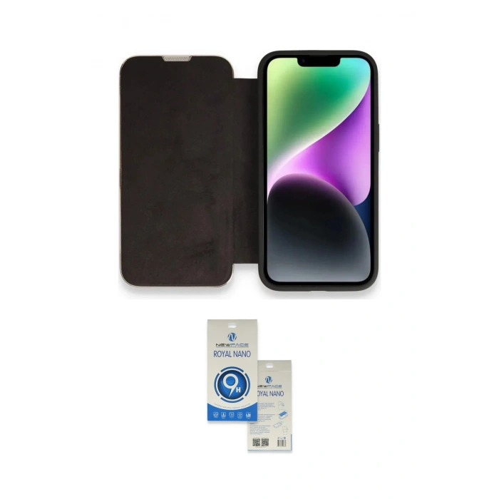MARSİLYAN™- iPhone 14 Pro Max Kılıf Siluet Minimal Serisi - Şeffaf Royal Nano Ekran Koruyucu