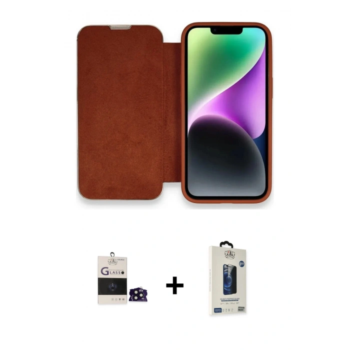 MARSİLYAN™- iPhone 14 Pro Max Kılıf Siluet Minimal Serisi - Siyah Bilvis Hayalet Cam Ekran Koruyucu + Siyah Bilvis Titan Kamera Lens