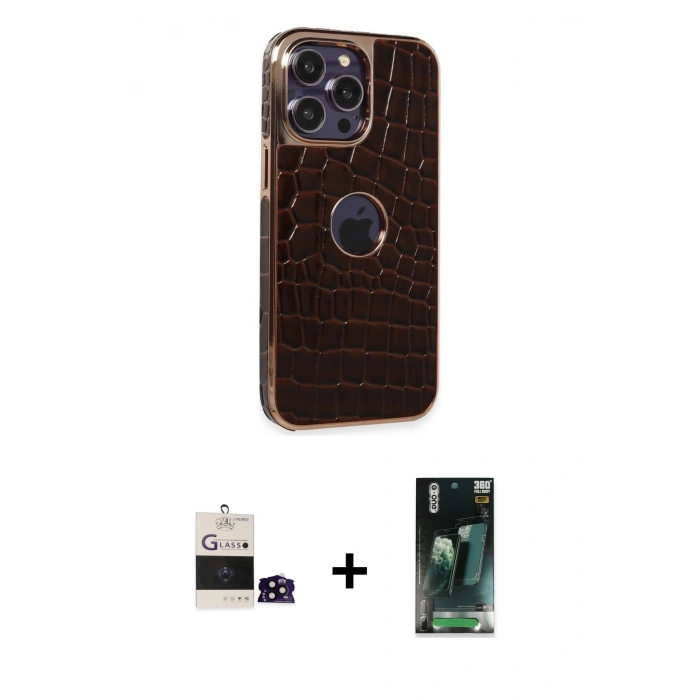 MARSİLYAN™- iPhone 14 Pro Max Kılıf Ufuk Form Prime - Şeffaf 360 Full Body Arka Koruyucu + Bilvis Titan Kamera Lens - SH