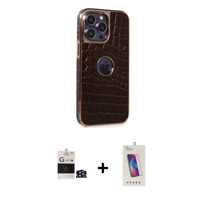 MARSİLYAN™- iPhone 14 Pro Max Kılıf Ufuk Form Prime - Siyah Joko 5D Cam + Bilvis Titan Kamera Lens - DNMR