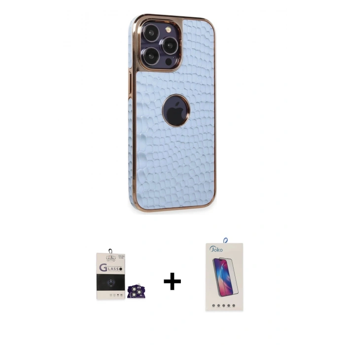 MARSİLYAN™- iPhone 14 Pro Max Kılıf Ufuk Form Prime - Siyah Joko 5D Cam + Bilvis Titan Kamera Lens - GS