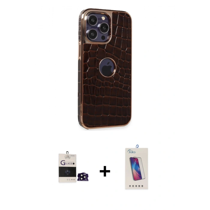 MARSİLYAN™- iPhone 14 Pro Max Kılıf Ufuk Form Prime - Siyah Joko 5D Cam + Bilvis Titan Kamera Lens - SH