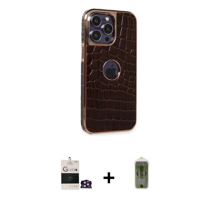 MARSİLYAN™- iPhone 14 Pro Max Kılıf Ufuk Form Prime - Siyah Joko Magic 5D Hayalet Cam + Bilvis Titan Kamera Lens - GD