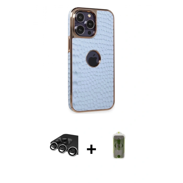 MARSİLYAN™- iPhone 14 Pro Max Kılıf Ufuk Form Prime - Siyah Joko Magic 5D Hayalet Cam + Raze Metal Kamera Lens - GS