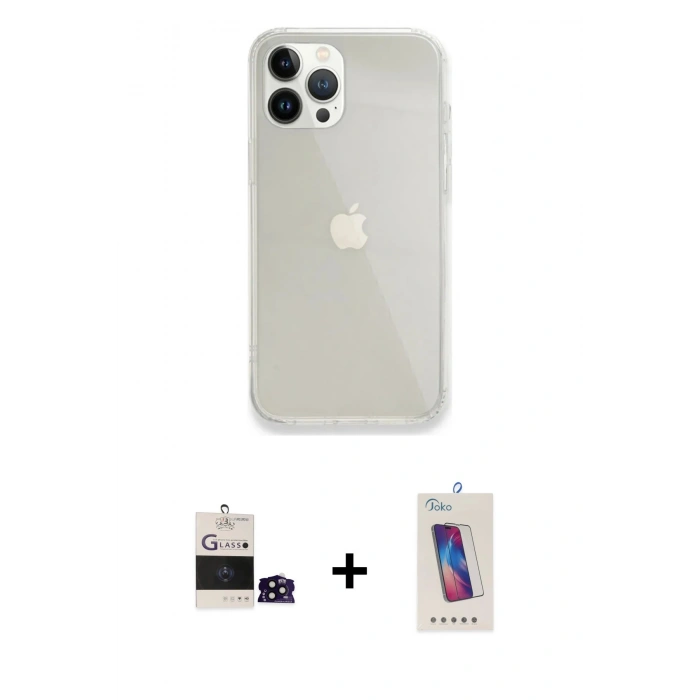 MARSİLYAN™- iPhone 14 Pro Max Kılıf Vadi Asil Prime - Siyah Joko 5D Cam + Bilvis Titan Kamera Lens - SH
