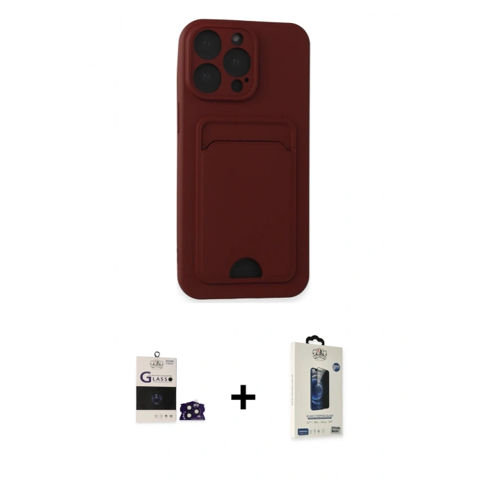 MARSİLYAN™- iPhone 14 Pro Max Kılıf Vadi Çizgi Prime - Siyah Bilvis Hayalet Cam Ekran Koruyucu + Bilvis Titan Kamera Lens - DNMR