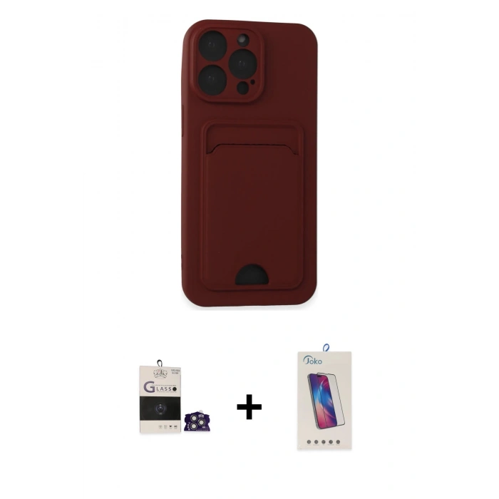 MARSİLYAN™- iPhone 14 Pro Max Kılıf Vadi Çizgi Prime - Siyah Joko 5D Cam + Bilvis Titan Kamera Lens - GS