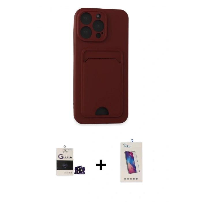 MARSİLYAN™- iPhone 14 Pro Max Kılıf Vadi Çizgi Prime - Siyah Joko 5D Cam + Bilvis Titan Kamera Lens - SH