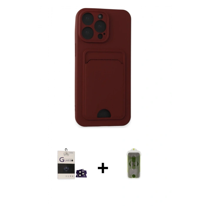 MARSİLYAN™- iPhone 14 Pro Max Kılıf Vadi Çizgi Prime - Siyah Joko Magic 5D Hayalet Cam + Bilvis Titan Kamera Lens - SH