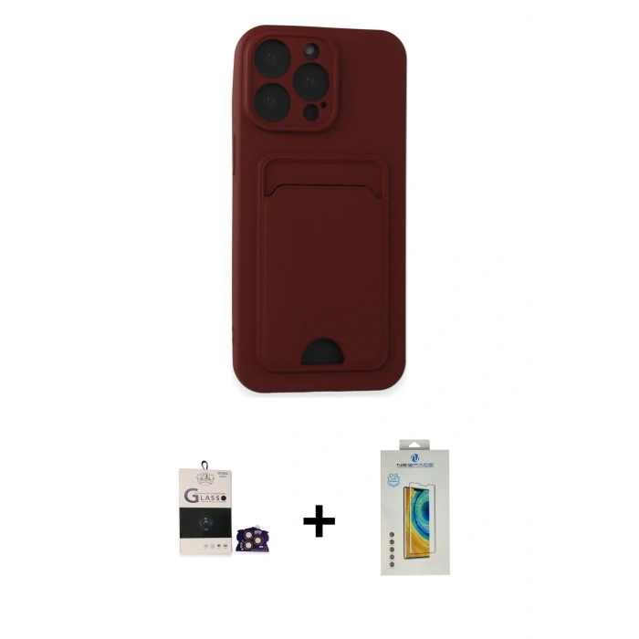 MARSİLYAN™- iPhone 14 Pro Max Kılıf Vadi Çizgi Prime - Siyah Polymer Nano Ekran Koruyucu + Bilvis Titan Kamera Lens - GD