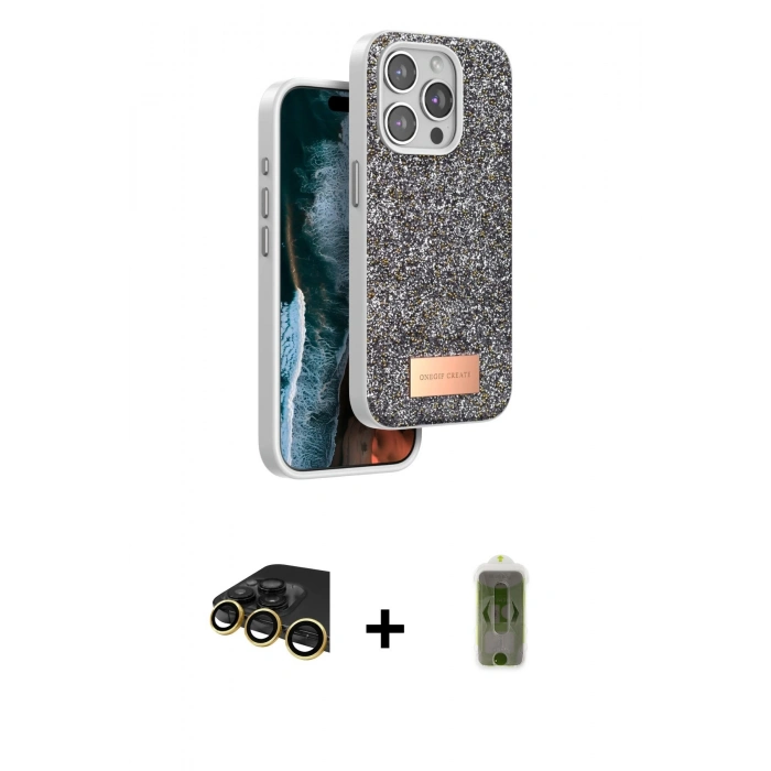 MARSİLYAN™- iPhone 14 Pro Max Kılıf Vadi Klasik Serisi - Siyah Joko Magic 5D Hayalet Cam + Raze Metal Kamera Lens - GD
