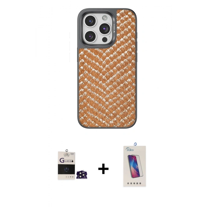 MARSİLYAN™- iPhone 14 Pro Max Kılıf Vadi Özel Seri - Siyah Joko 5D Cam + Bilvis Titan Kamera Lens - DNMR