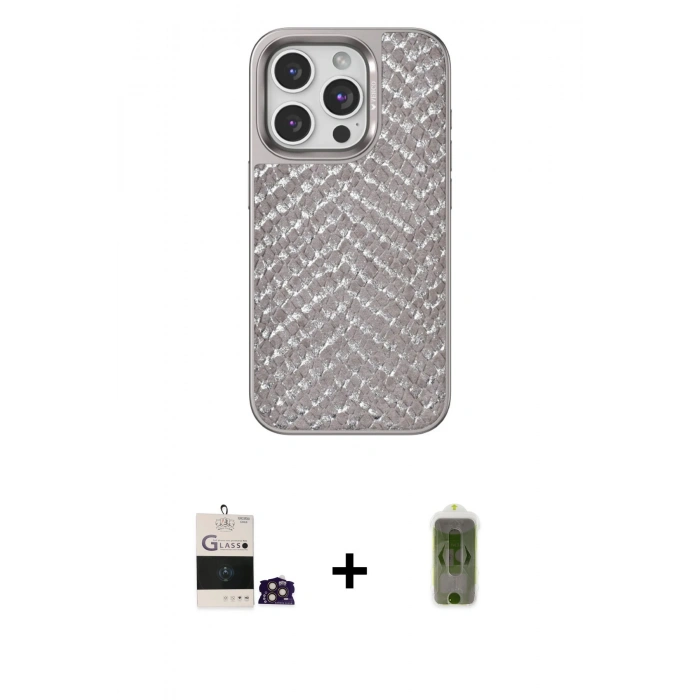 MARSİLYAN™- iPhone 14 Pro Max Kılıf Vadi Özel Seri - Siyah Joko Magic 5D Hayalet Cam + Bilvis Titan Kamera Lens - GD