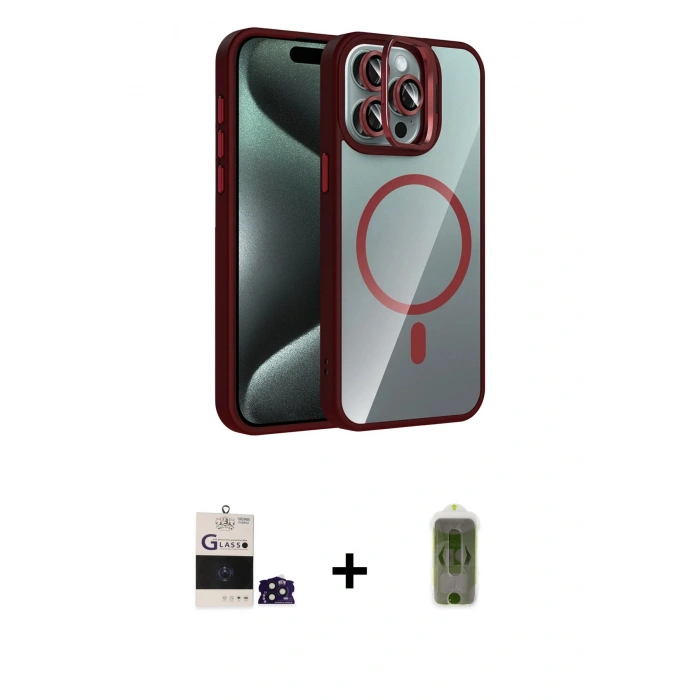 MARSİLYAN™- iPhone 14 Pro Max Kılıf Yadigar Asil Koleksiyonu - Siyah Joko Magic 5D Hayalet Cam + Bilvis Titan Kamera Lens - DNMR