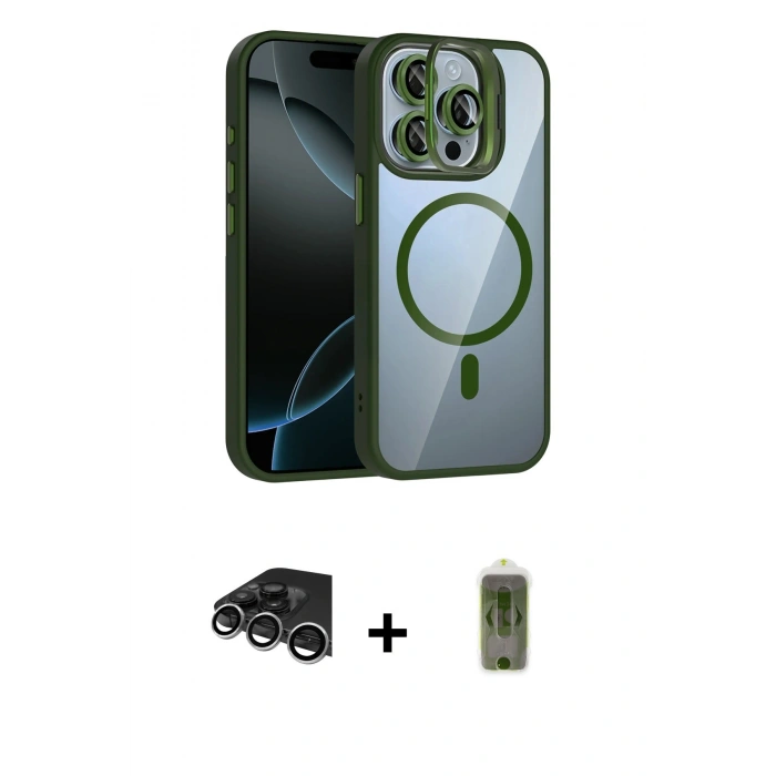 MARSİLYAN™- iPhone 14 Pro Max Kılıf Yadigar Asil Koleksiyonu - Siyah Joko Magic 5D Hayalet Cam + Gümüş Raze Metal Kamera Lens