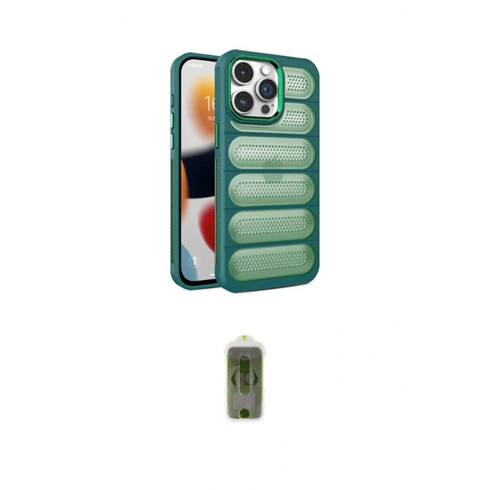 MARSİLYAN™- iPhone 14 Pro Max Kılıf Yadigar Doku Özel Seri - Siyah Joko Magic 5D Hayalet Cam