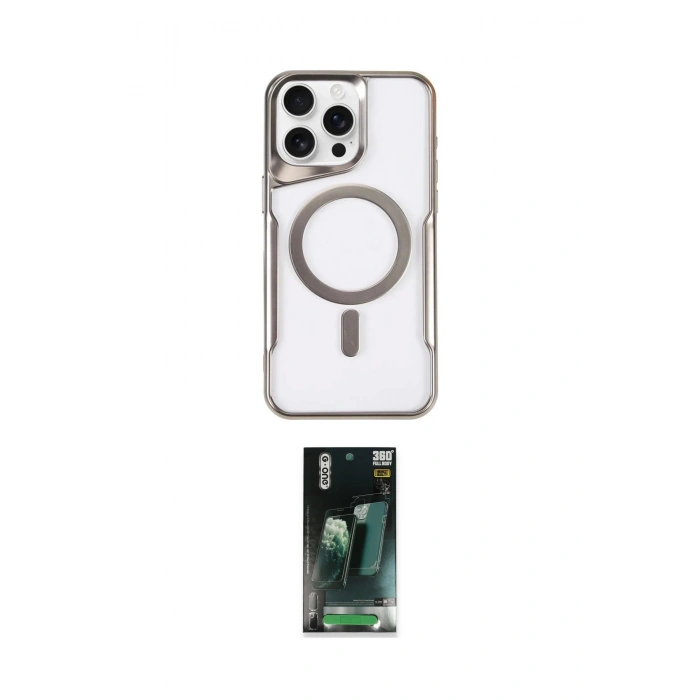 MARSİLYAN™- iPhone 14 Pro Max Kılıf Yadigar Klasik Özel Seri - Şeffaf 360 Full Body Arka Koruyucu