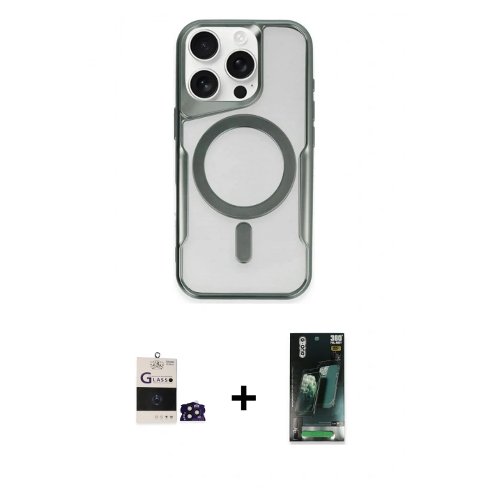 MARSİLYAN™- iPhone 14 Pro Max Kılıf Yadigar Klasik Özel Seri - Şeffaf 360 Full Body Arka Koruyucu + Derin Mor Bilvis Titan Kamera Lens