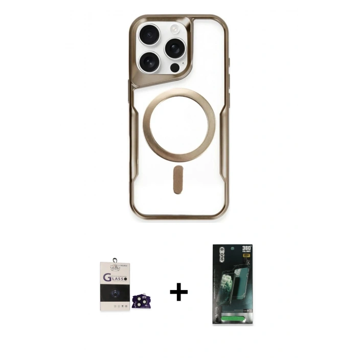 MARSİLYAN™- iPhone 14 Pro Max Kılıf Yadigar Klasik Özel Seri - Siyah 360 Mat Full Body Arka Koruyucu + Bilvis Titan Kamera Lens - SH