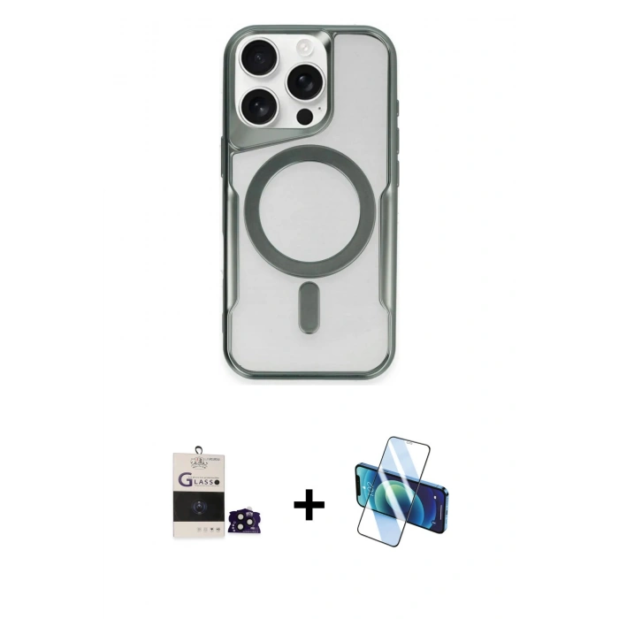 MARSİLYAN™- iPhone 14 Pro Max Kılıf Yadigar Klasik Özel Seri - Siyah 3D Antistatik Cam Ekran Koruyucu + Bilvis Titan Kamera Lens - SH