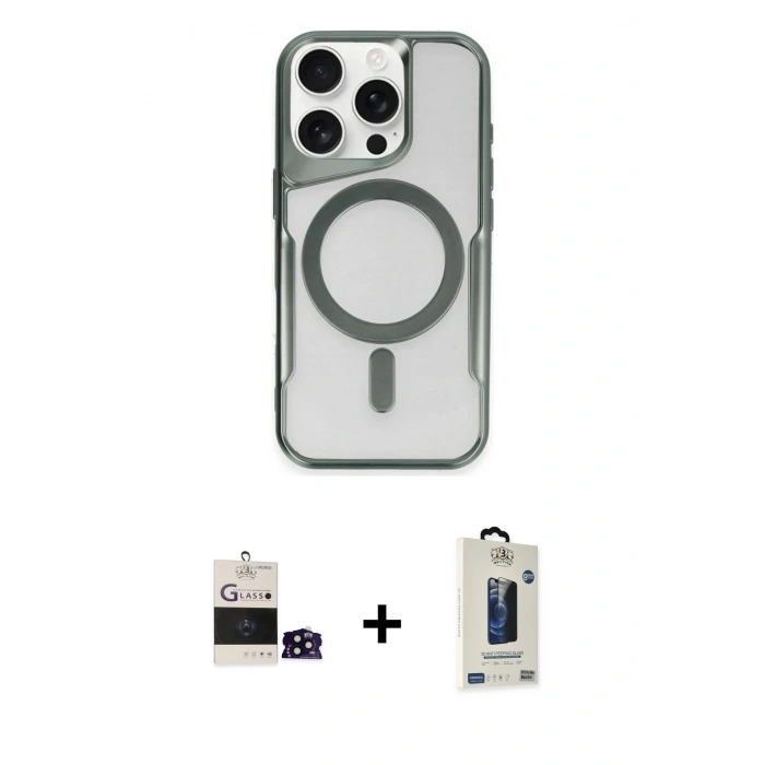 MARSİLYAN™- iPhone 14 Pro Max Kılıf Yadigar Klasik Özel Seri - Siyah Bilvis Hayalet Cam Ekran Koruyucu + Bilvis Titan Kamera Lens - SH