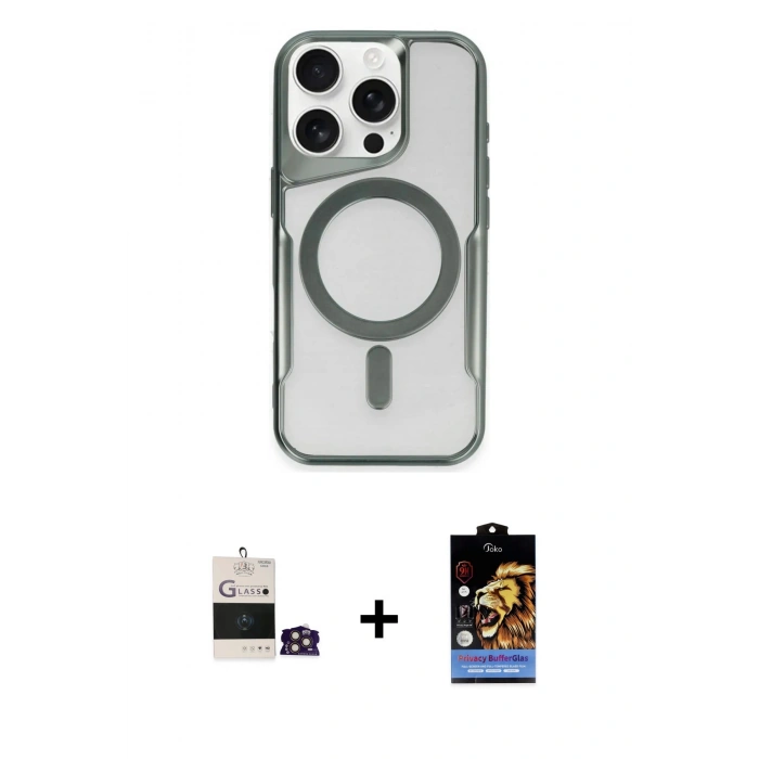 MARSİLYAN™- iPhone 14 Pro Max Kılıf Yadigar Klasik Özel Seri - Siyah Buffer Hayalet Cam Ekran Koruyucu + Bilvis Titan Kamera Lens - GD