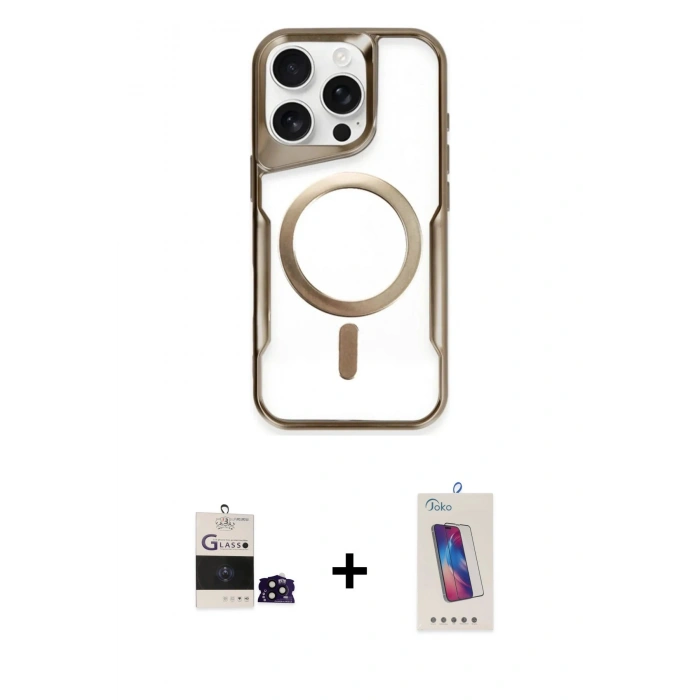 MARSİLYAN™- iPhone 14 Pro Max Kılıf Yadigar Klasik Özel Seri - Siyah Joko 5D Cam + Bilvis Titan Kamera Lens - SH