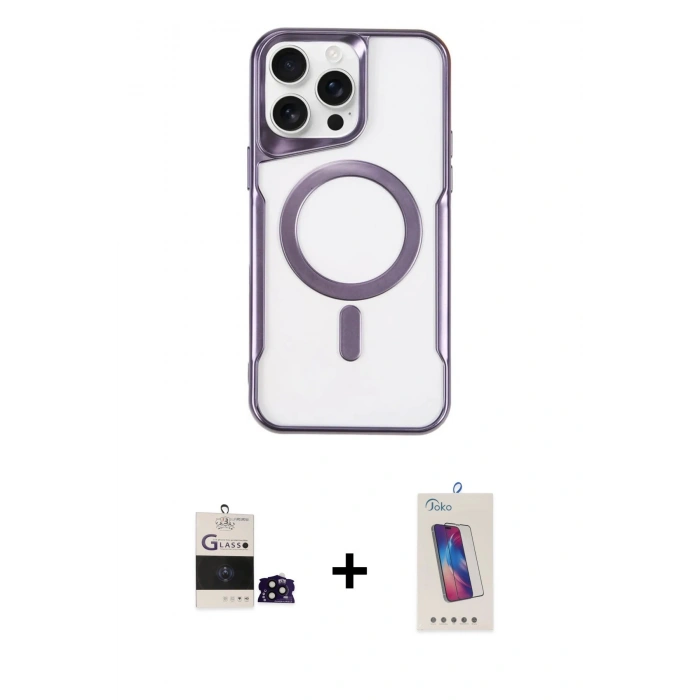 MARSİLYAN™- iPhone 14 Pro Max Kılıf Yadigar Klasik Özel Seri - Siyah Joko 5D Cam + Bilvis Titan Kamera Lens - SH