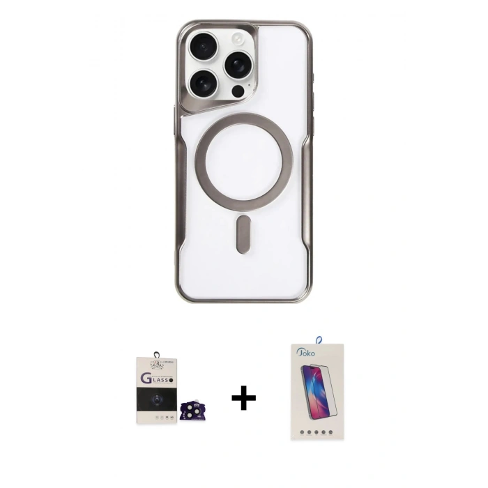 MARSİLYAN™- iPhone 14 Pro Max Kılıf Yadigar Klasik Özel Seri - Siyah Joko 5D Cam + Bilvis Titan Kamera Lens - SH