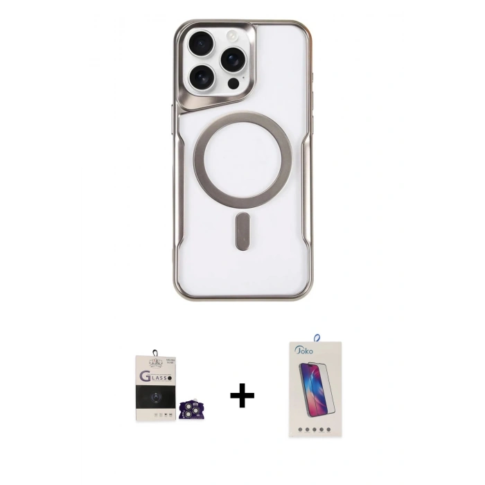 MARSİLYAN™- iPhone 14 Pro Max Kılıf Yadigar Klasik Özel Seri - Siyah Joko 5D Cam + Bilvis Titan Kamera Lens - GS